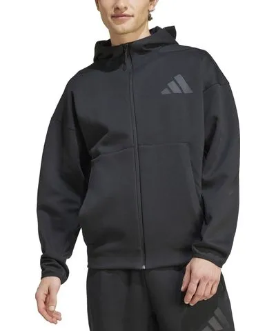 adidas Men's Z.n.e. Classic Fit Long Sleeve Zip-Front Logo Hoodie