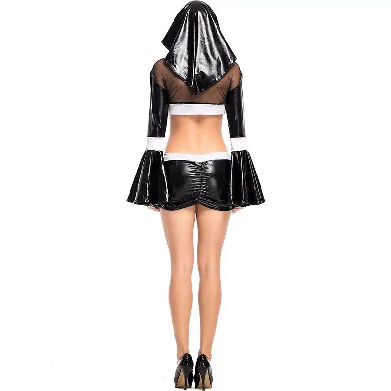 Adult Women Sexy Halloween Nun Sister Religion Costume Erotic Catholic Temptation Clubwear Fancy Porn Games Clothing For Ladies