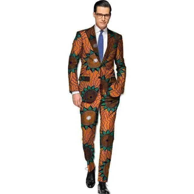 African Print Two Piece Suit