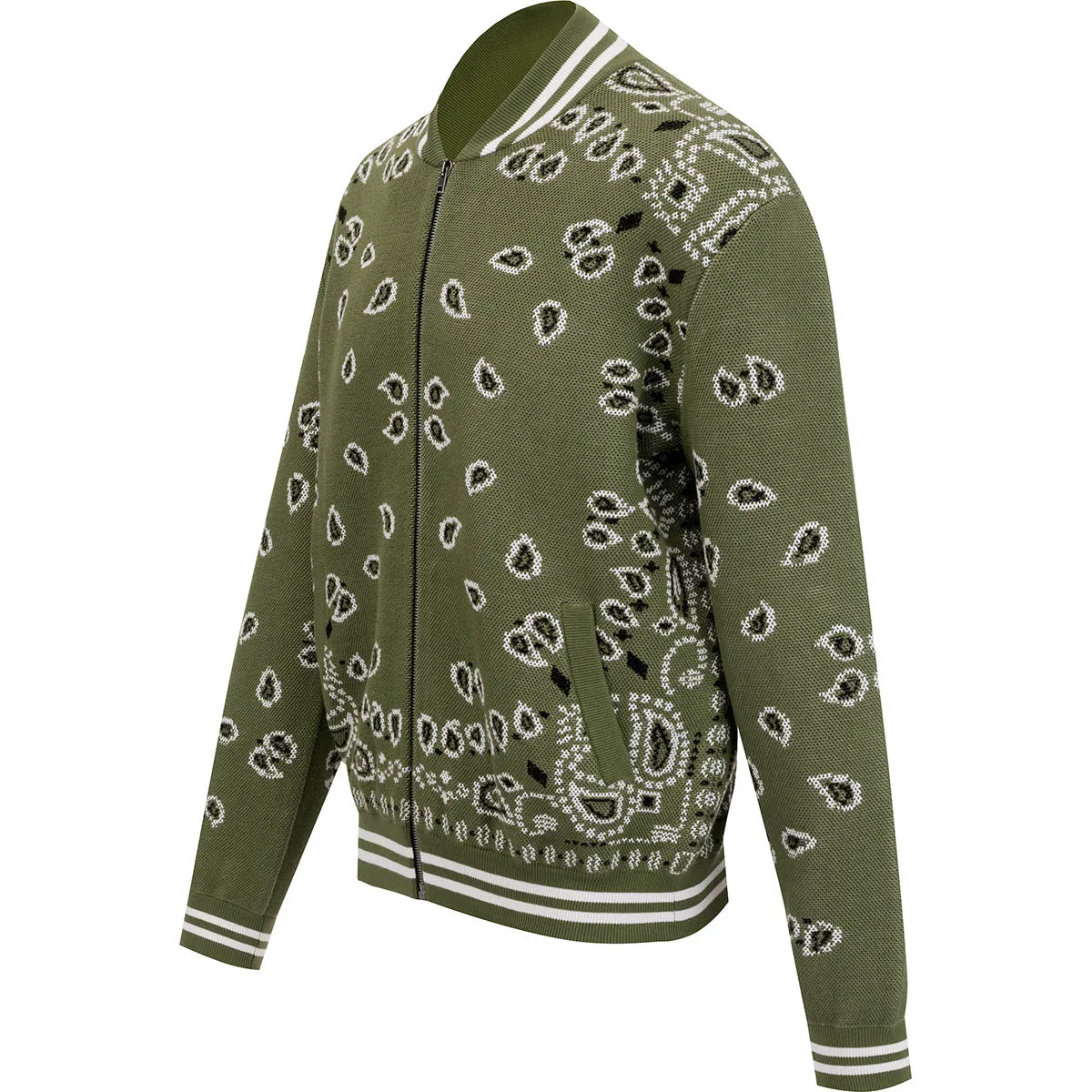 Alanui Bandana Printed Zipped Bomber Jacket