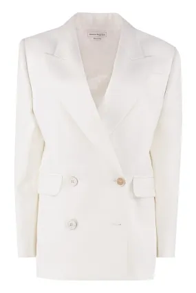 Alexander McQueen Double Breasted Long Sleeved Blazer