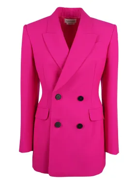 Alexander McQueen Double-Breasted Straight Hem Blazer