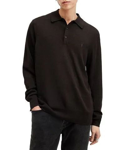 Allsaints Kilburn Long Sleeve Polo Sweater