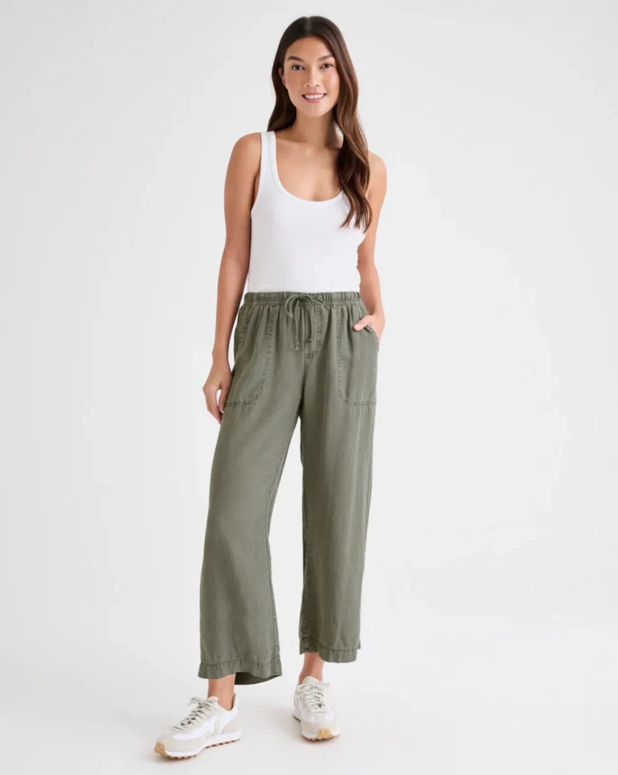 ANGIE CROP WIDE LEG PANT