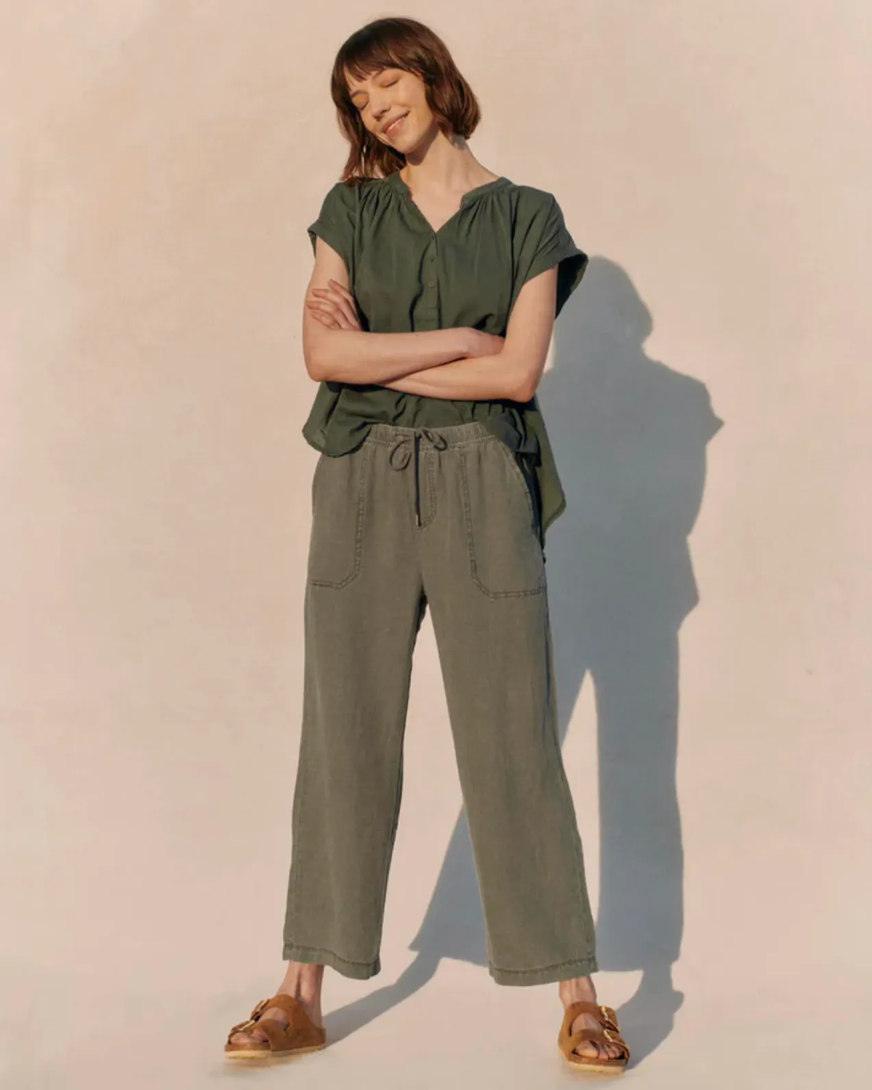 ANGIE CROP WIDE LEG PANT