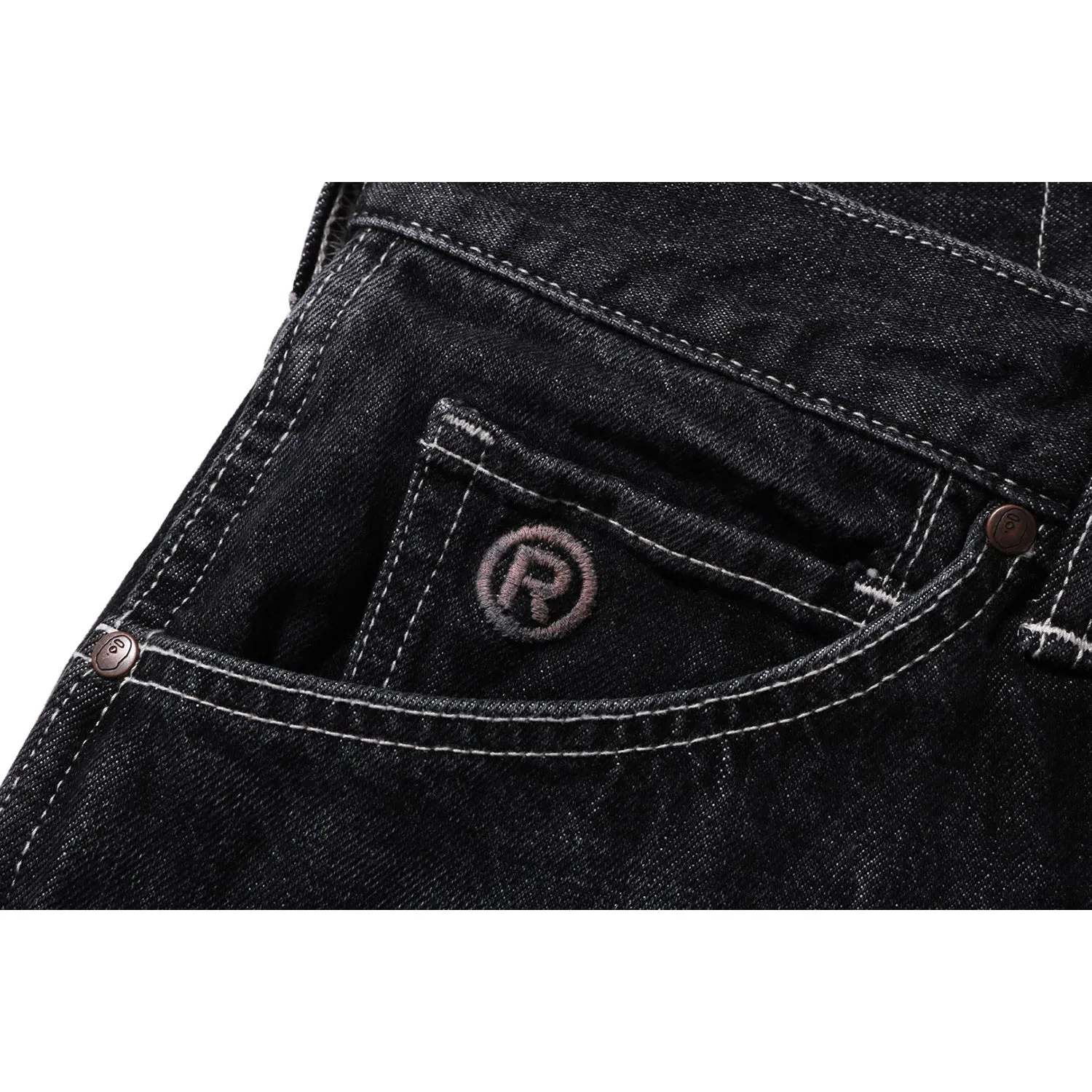 APE HEAD RELAXED FIT DENIM PANTS MENS