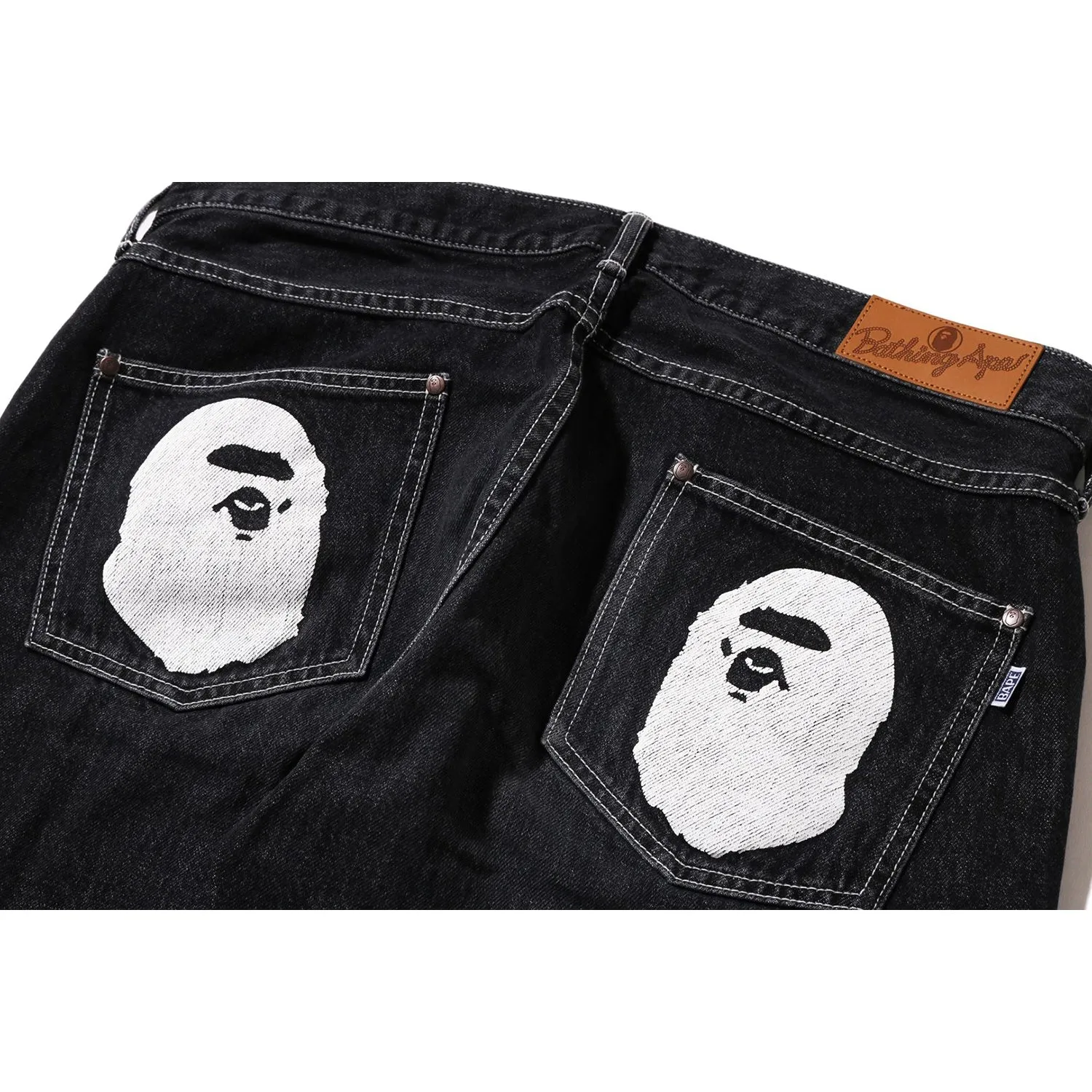 APE HEAD RELAXED FIT DENIM PANTS MENS