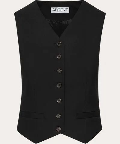 Argent Women's Stretch-Wool Waistcoat Top