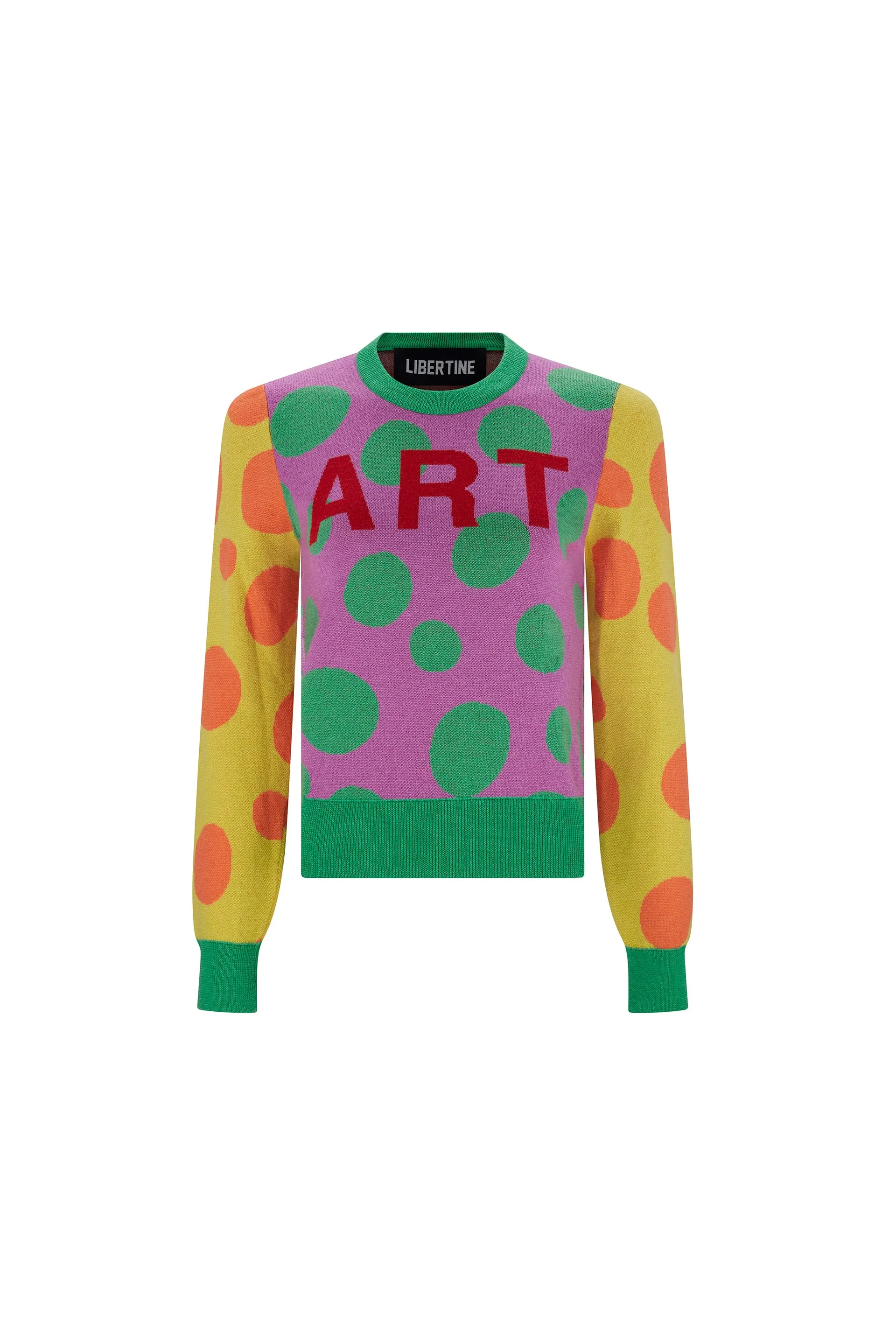 'ART LIFE' SHRUNKEN PULLOVER SWEATER