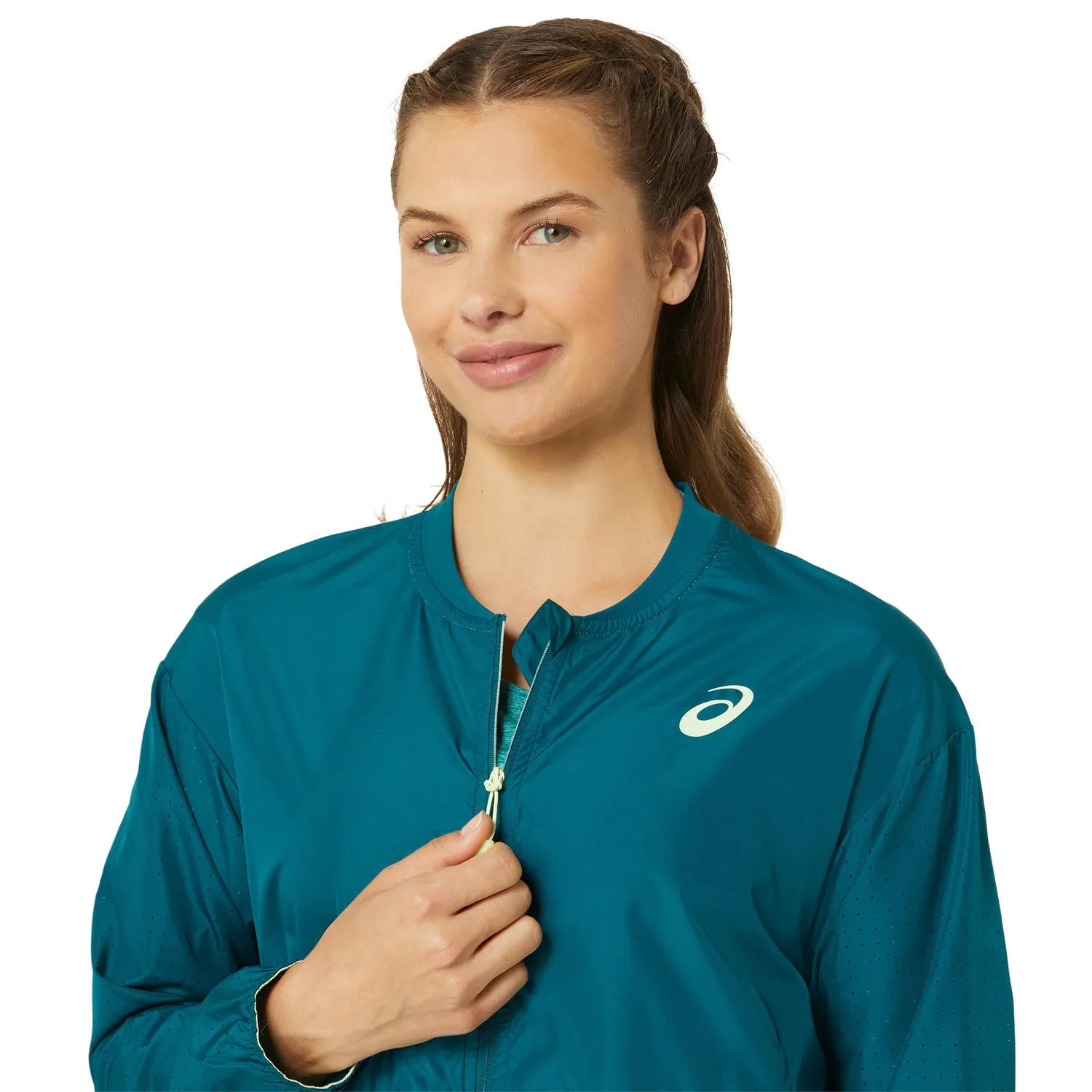 Asics Bomber Jacket Nagino Dames Groen