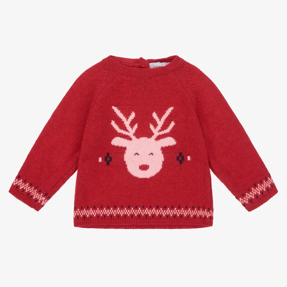 Baby Boys Red Wool Sweater