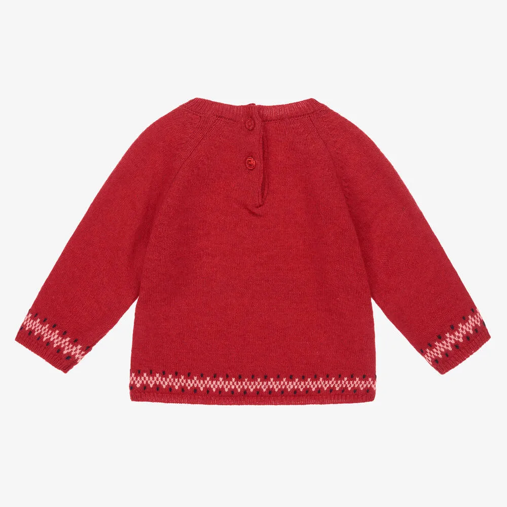 Baby Boys Red Wool Sweater