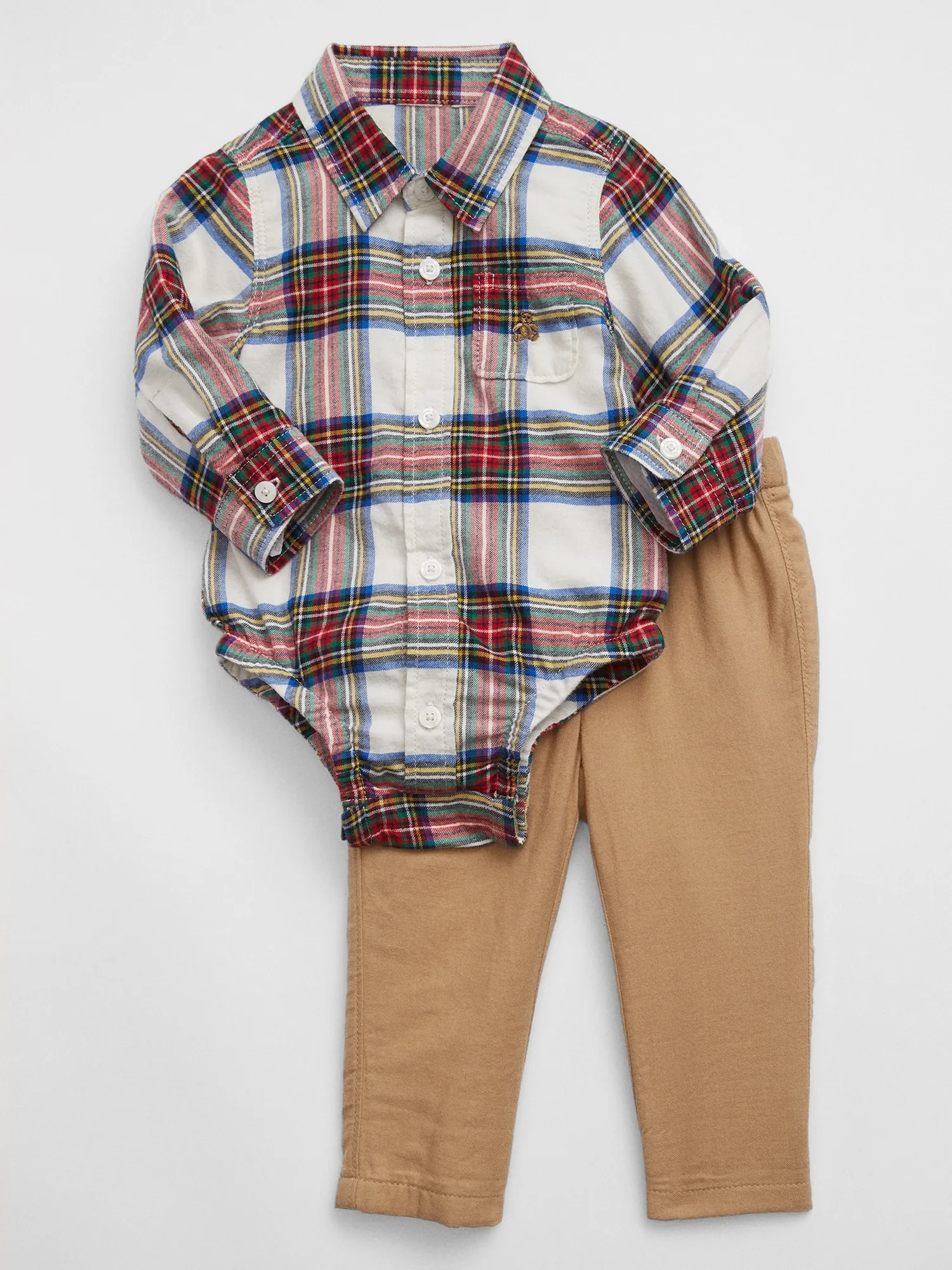 Baby Flannel Two-Piece Outfit Set