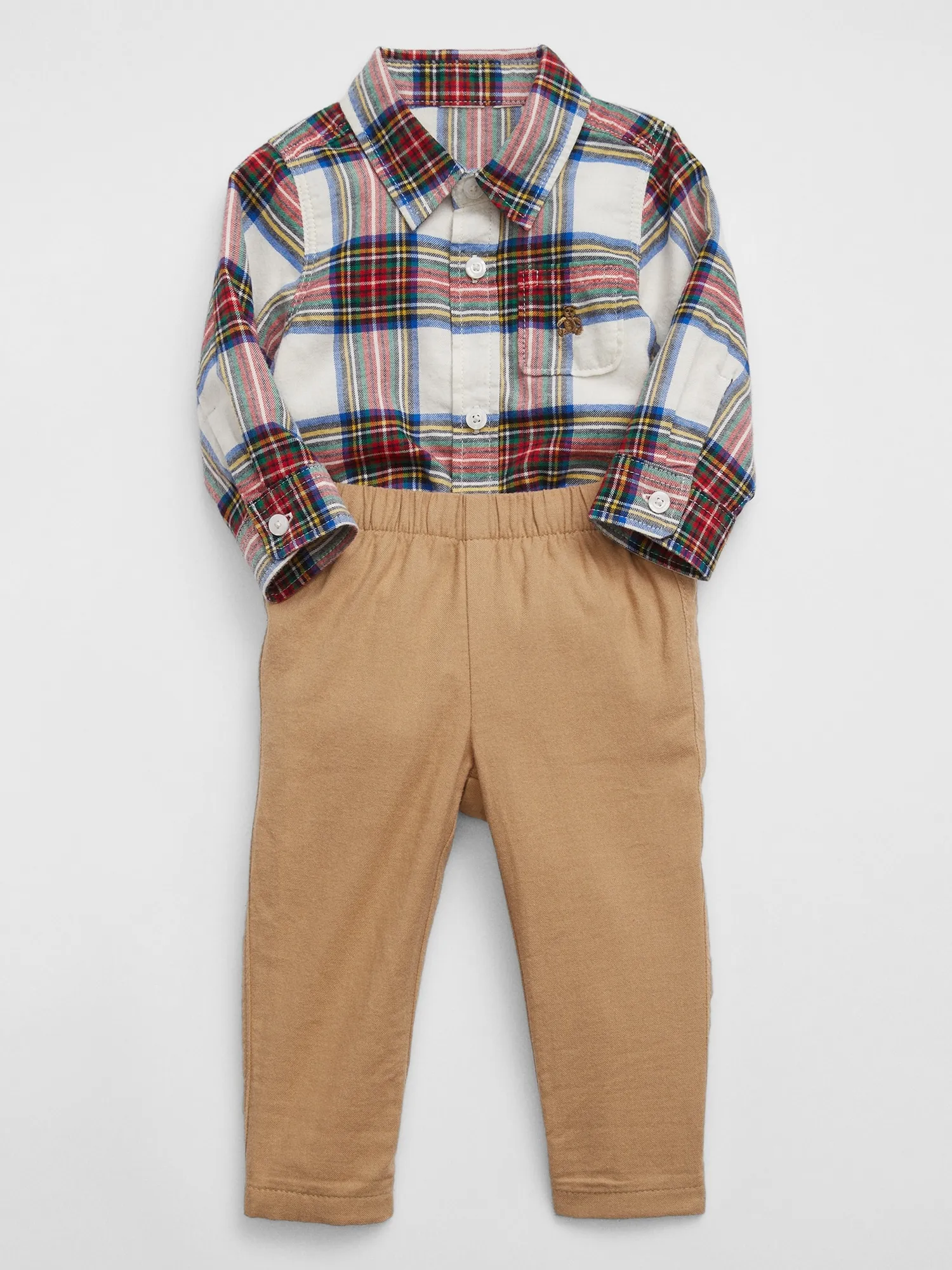 Baby Flannel Two-Piece Outfit Set