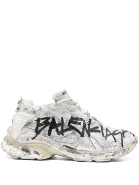 BALENCIAGA Men's Graffiti Print Runner Shoes for SS24