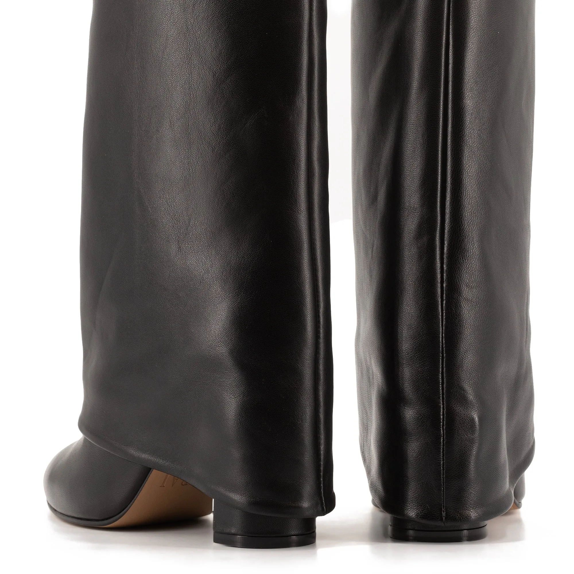 BERTA BLACK LEATHER BOOTS