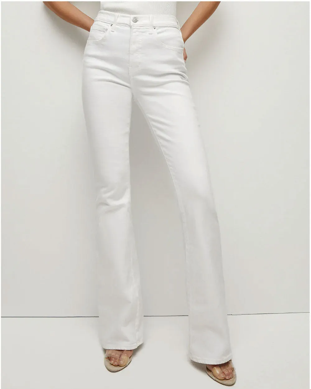 Beverly Skinny Flare Jean in White