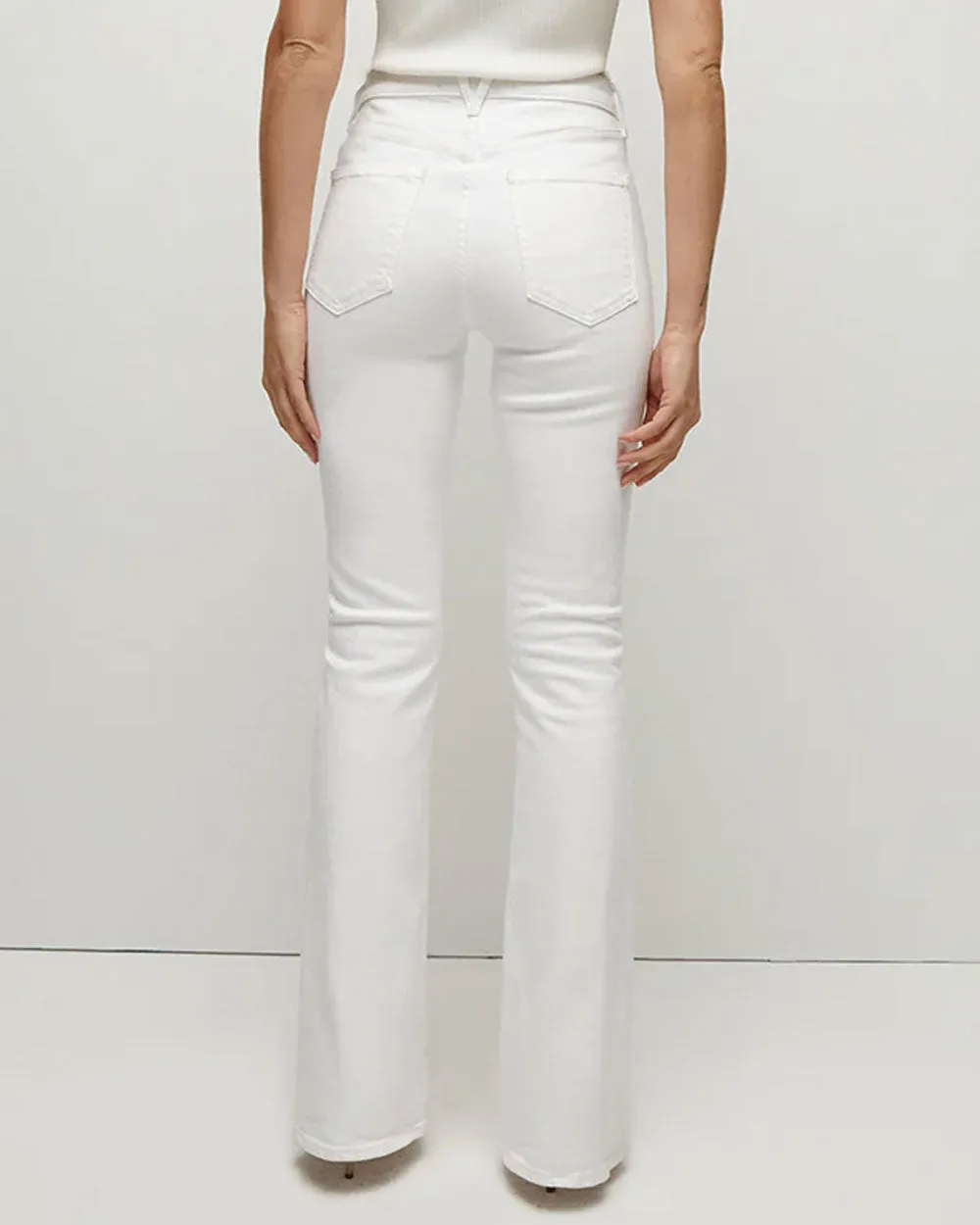 Beverly Skinny Flare Jean in White