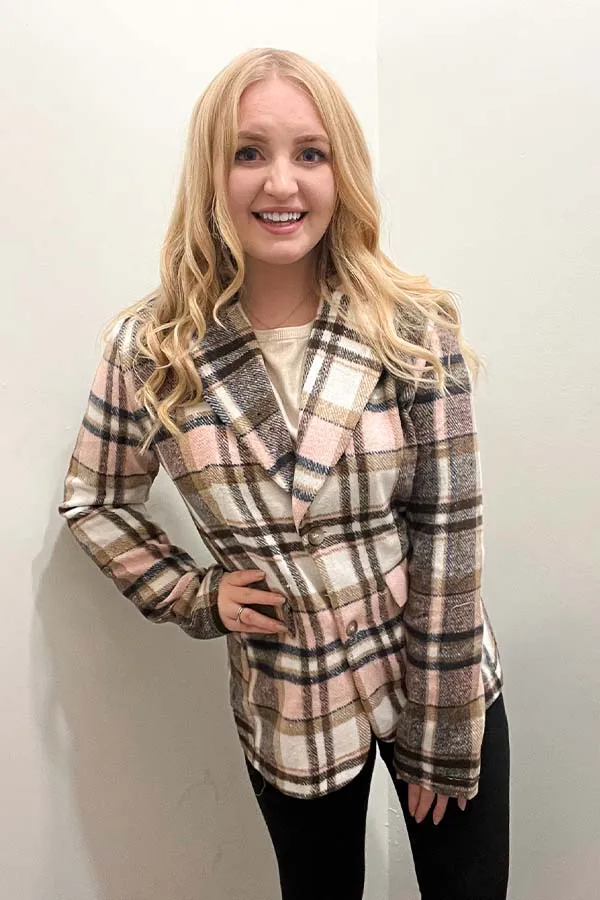 BK Brand Plaid Blazer