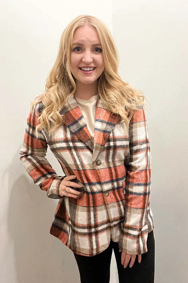 BK Brand Plaid Blazer