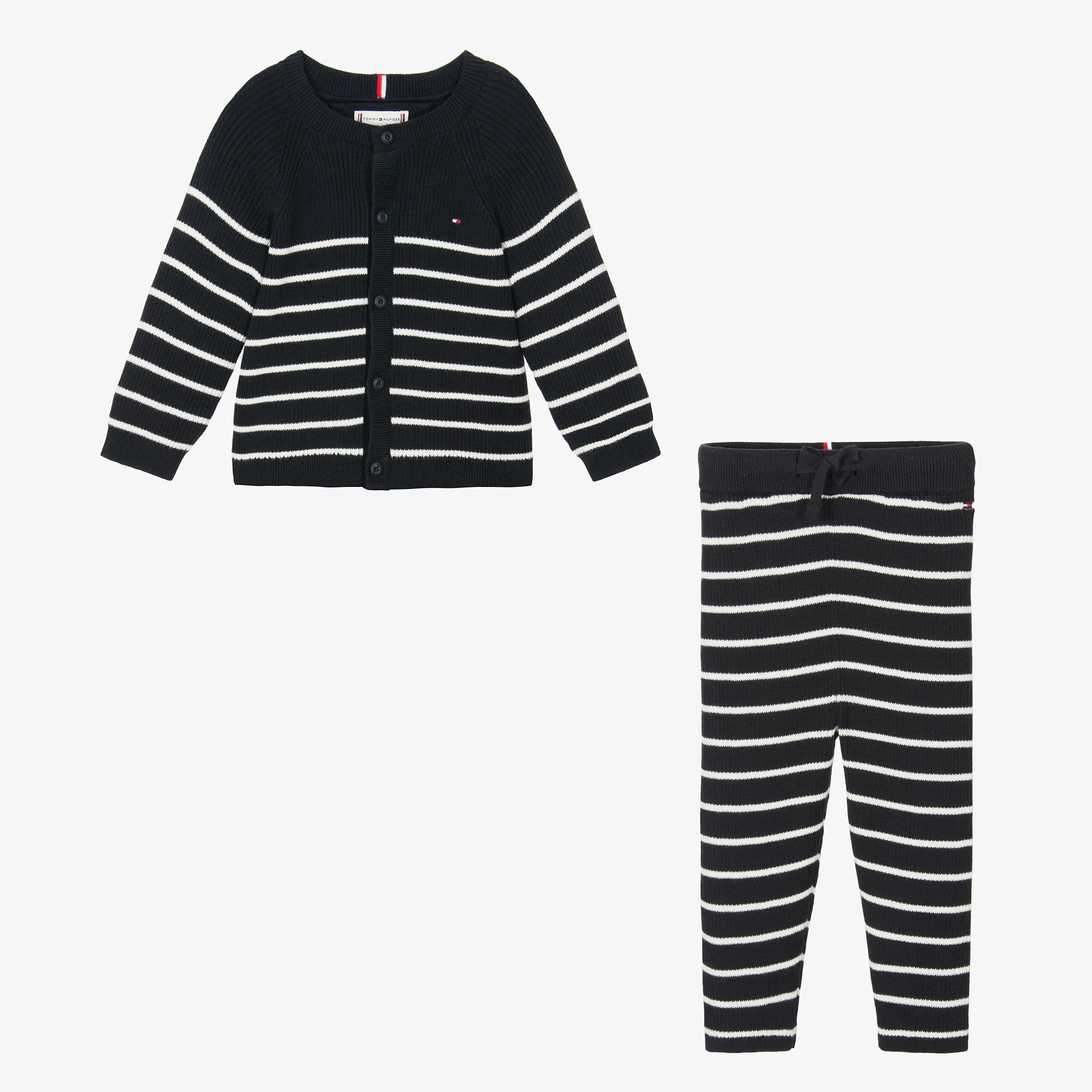 Blue Stripe Cotton Baby Outfit Set