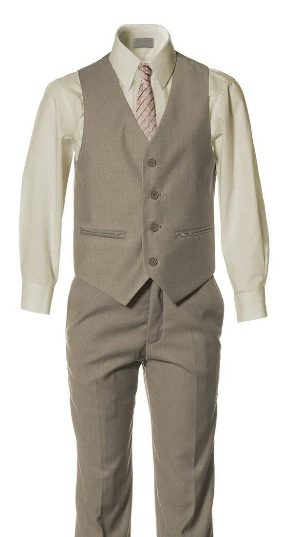 Boys' Classic Slim Fit 5 Piece Suits |  6 Color Options