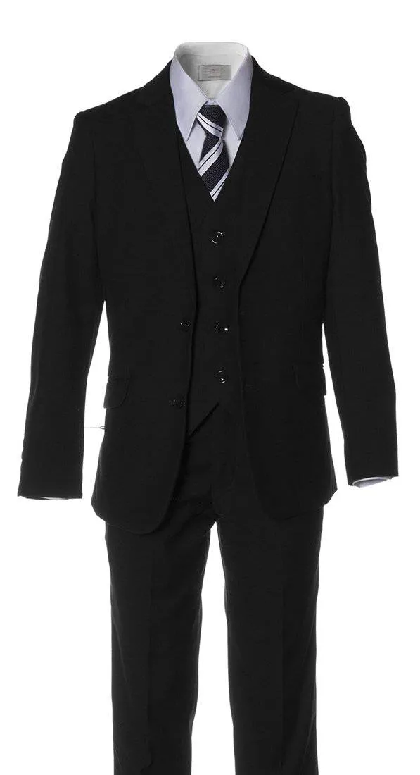 Boys' Classic Slim Fit 5 Piece Suits |  6 Color Options