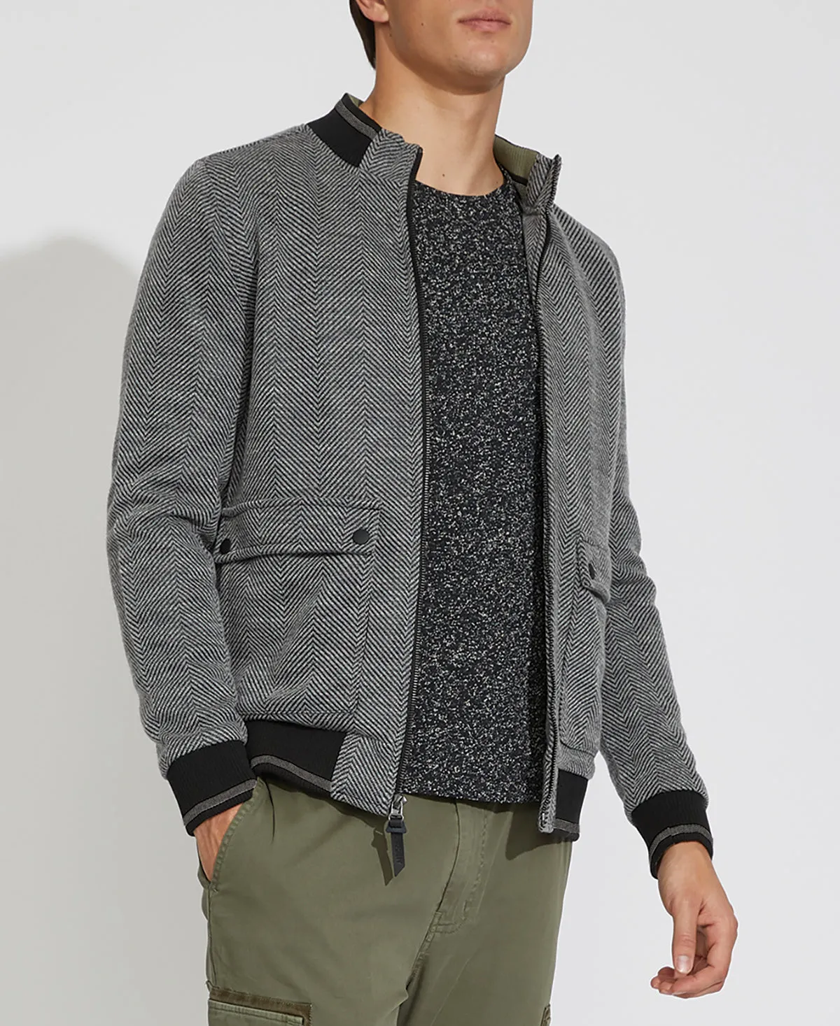 Brae Bomber Jacket (Heather Gray/Black)