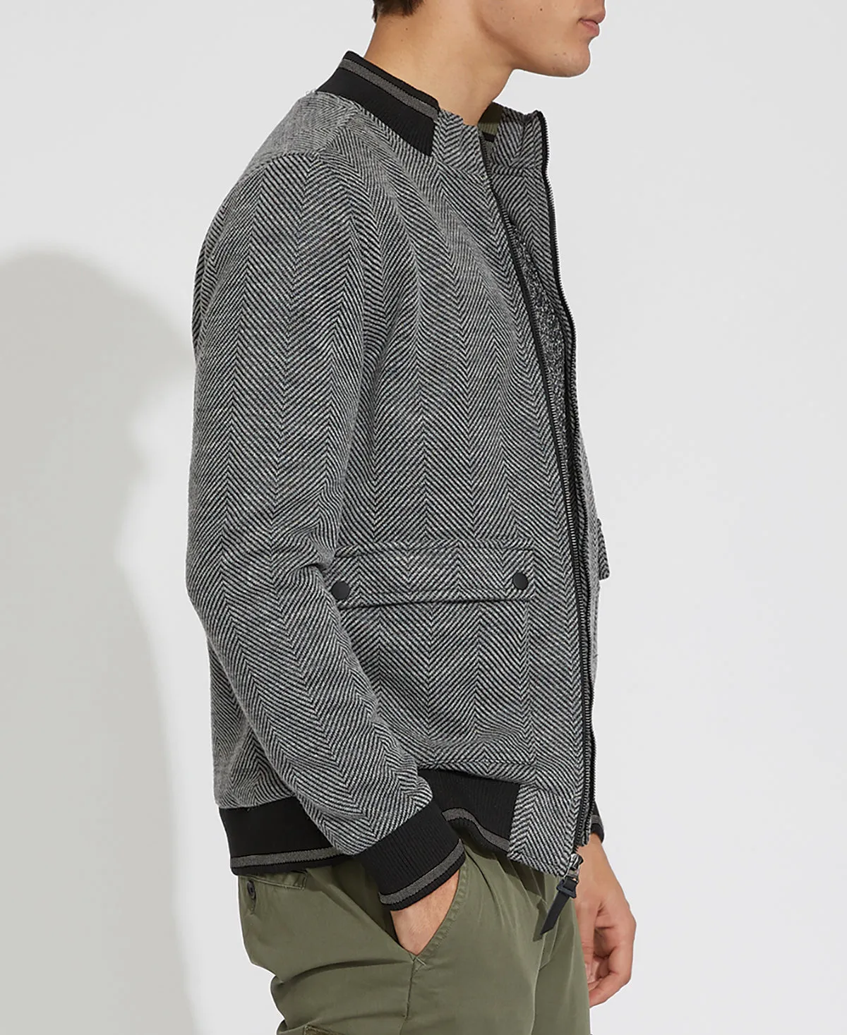 Brae Bomber Jacket (Heather Gray/Black)