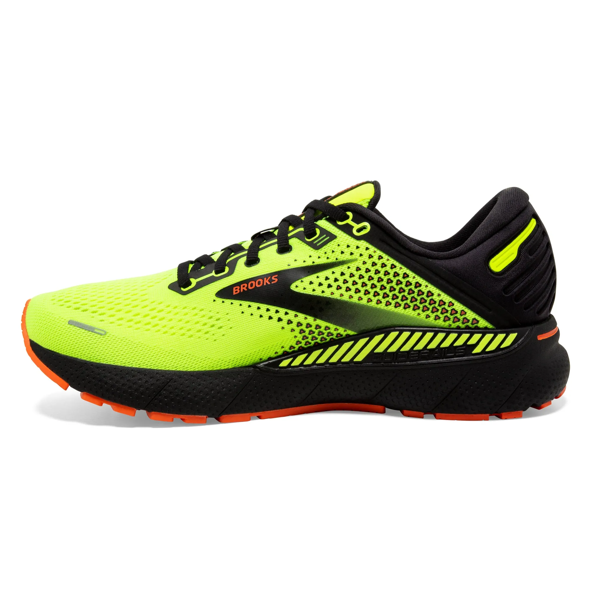 Brooks Men's 110366 736 Adrenaline GTS 22 Nightlife/Black/Flame Cushion Support Running Shoes