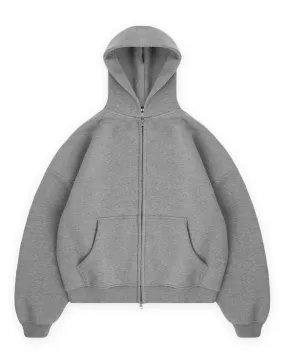 BUBBLE FIT ZIP HOODIE - CHARCOAL