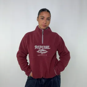 Burgundy Red y2ks Rip Curl Hoodie (M)