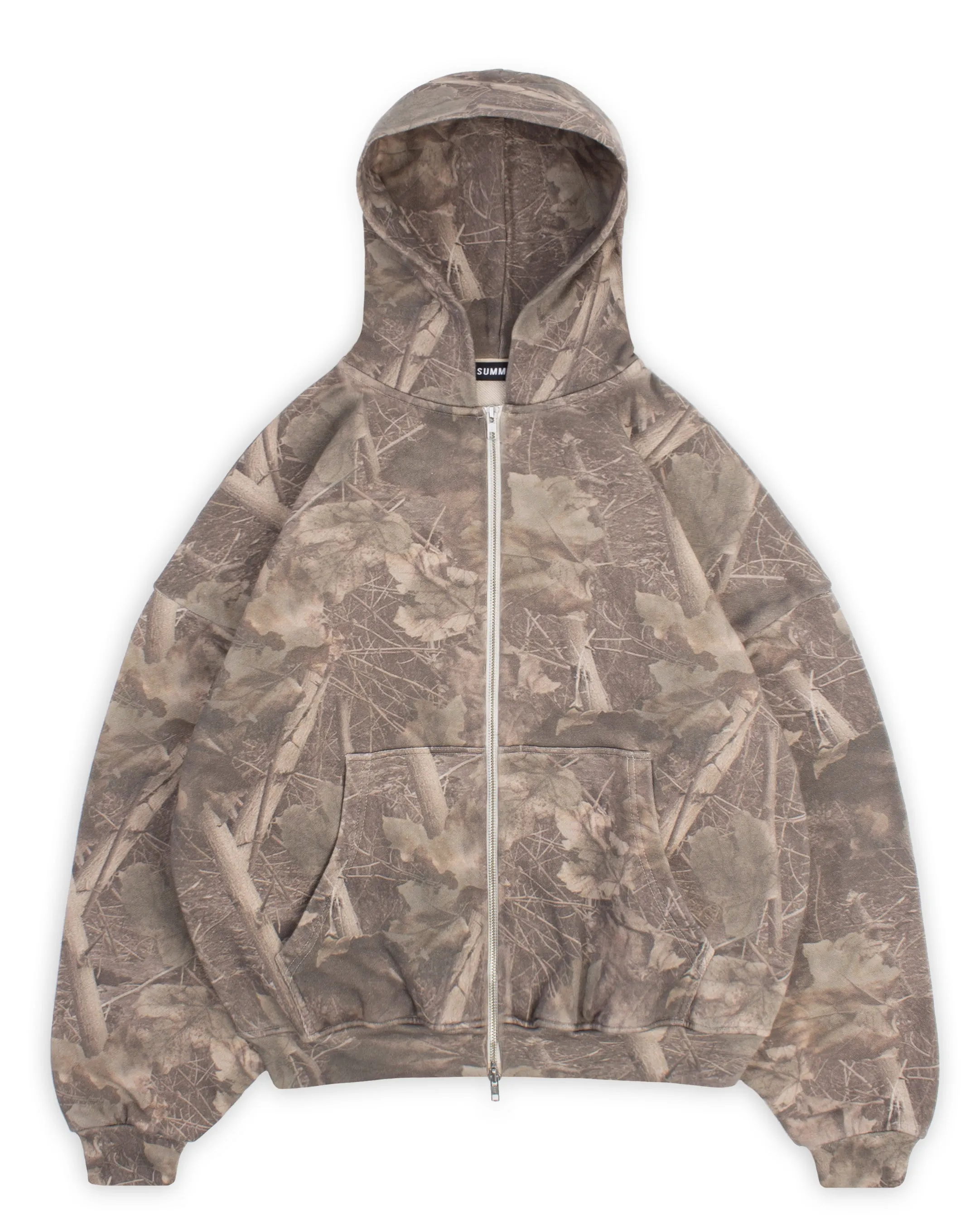 CAMO ZIP HOODIE - WOODLAND