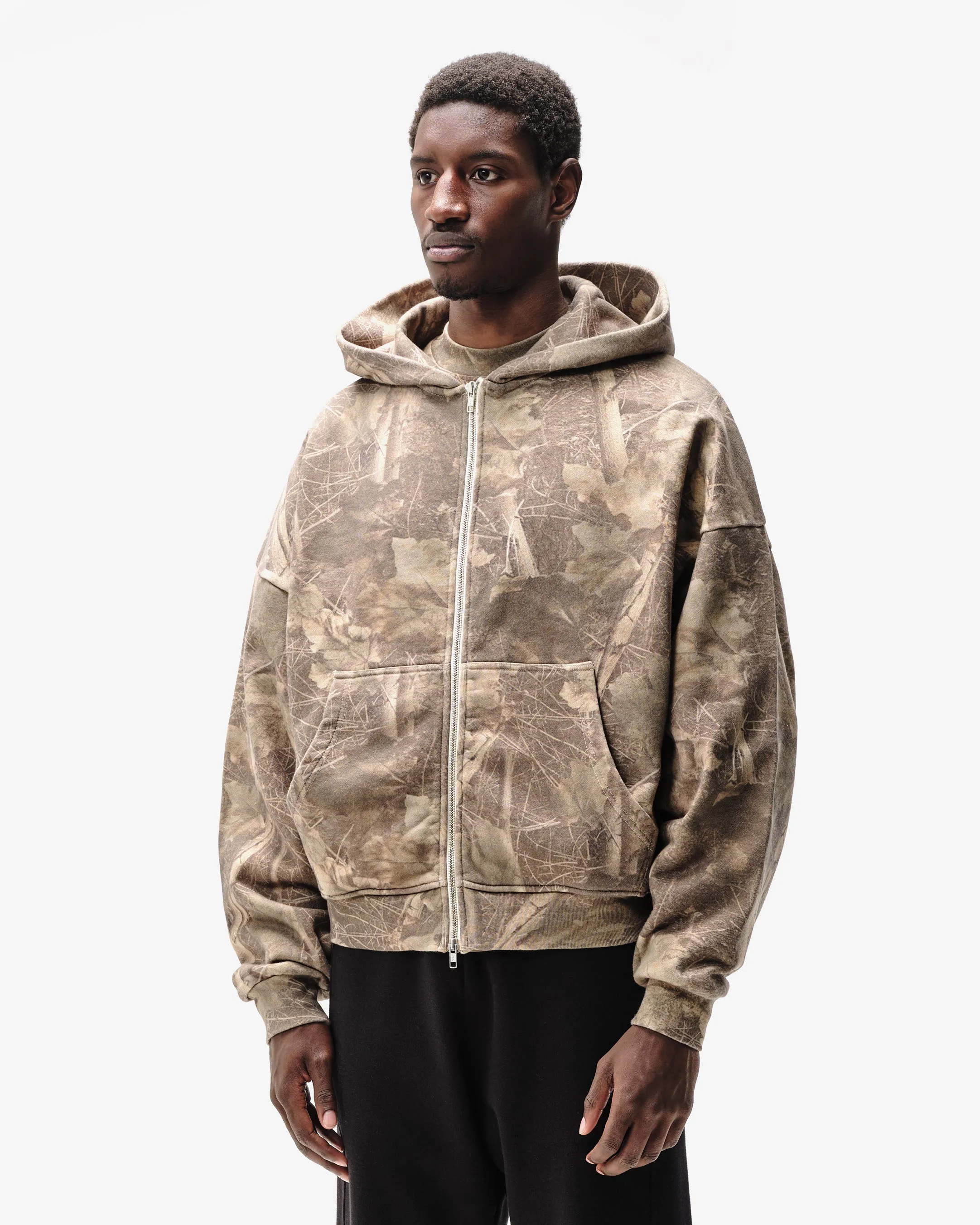 CAMO ZIP HOODIE - WOODLAND