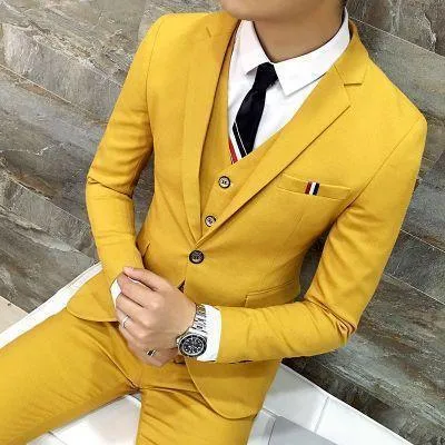 Candy Color Three Piece Suit