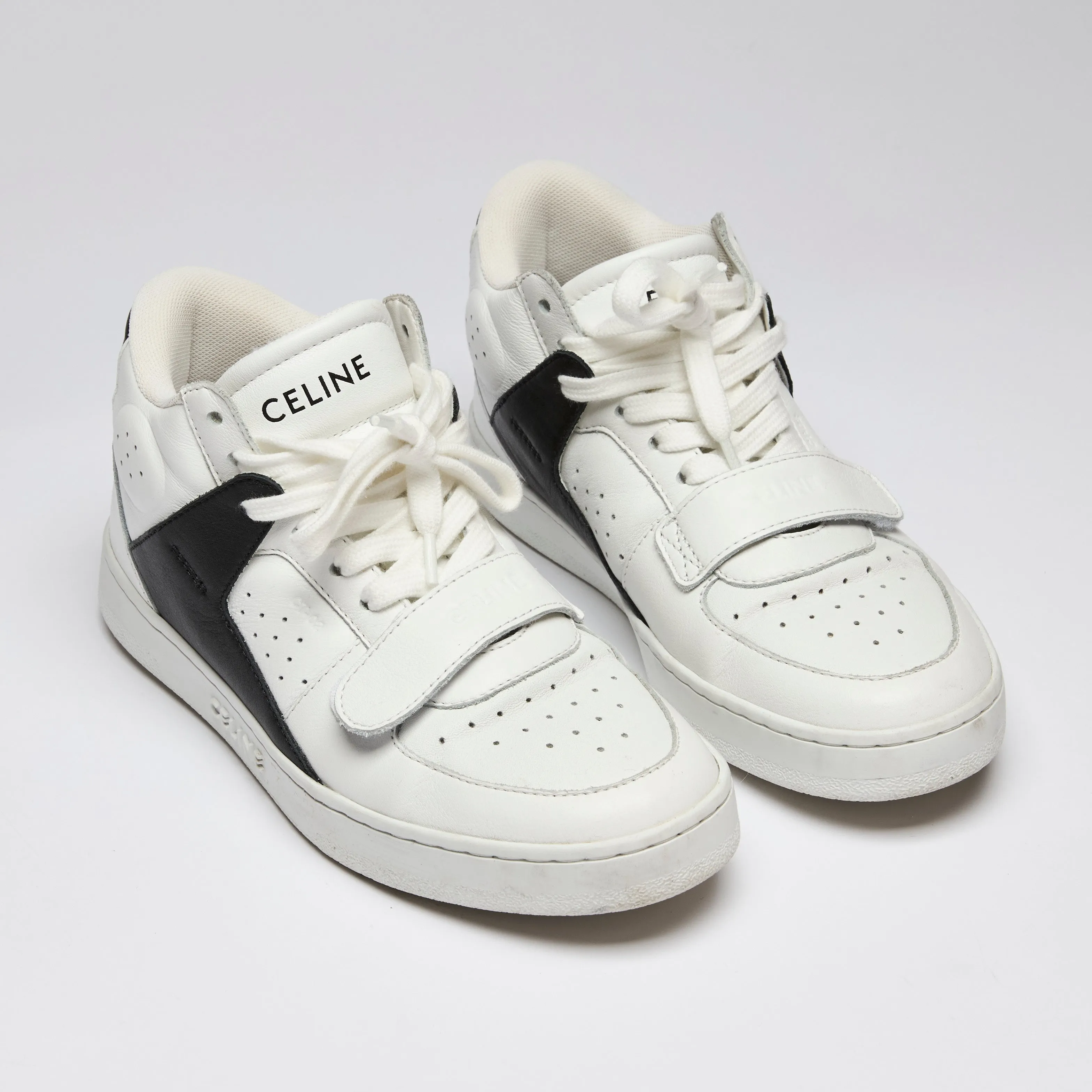 Celine White/Black Mid Sneakers Size 36