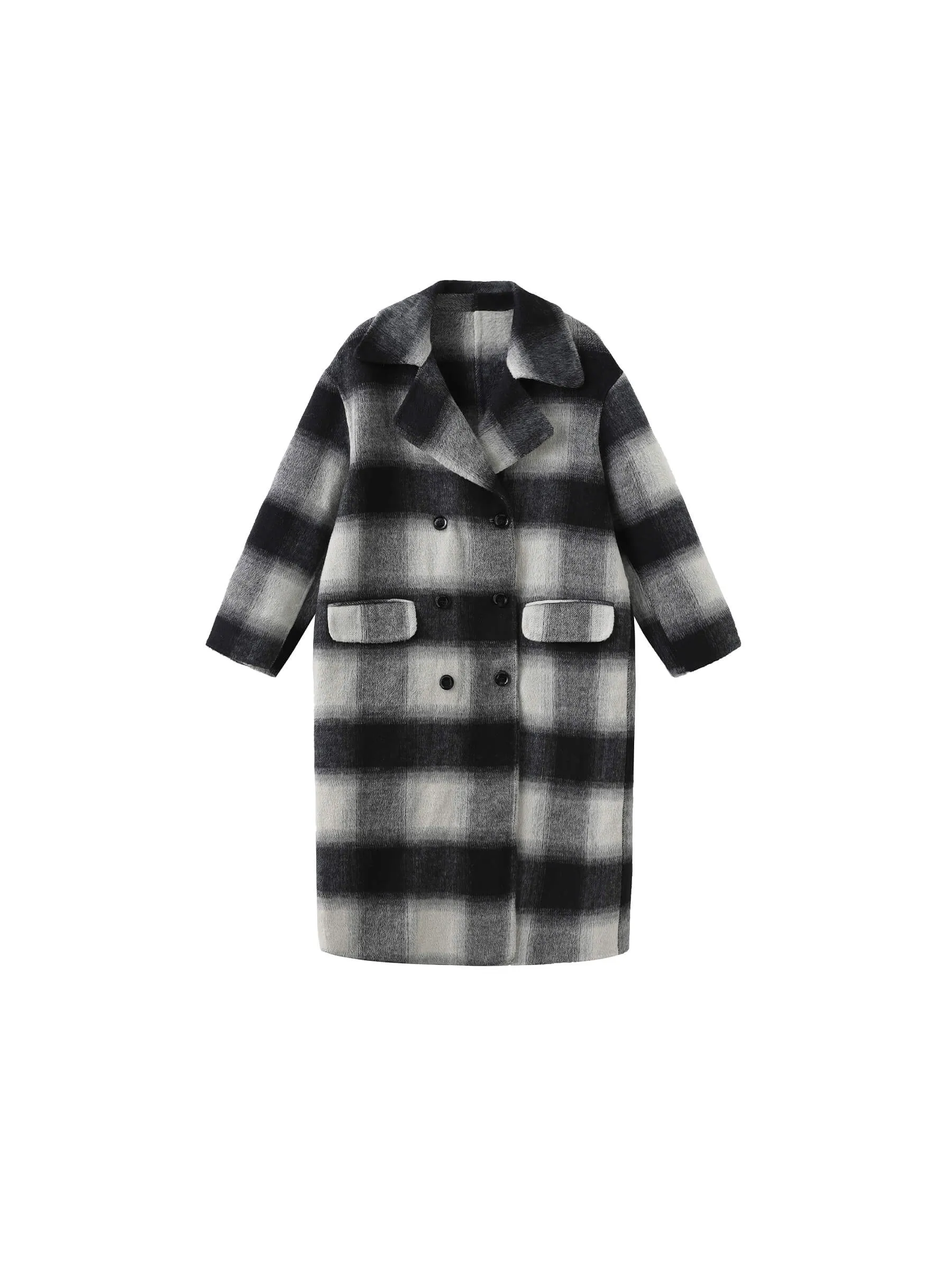 Classic Check Long Wool Coat