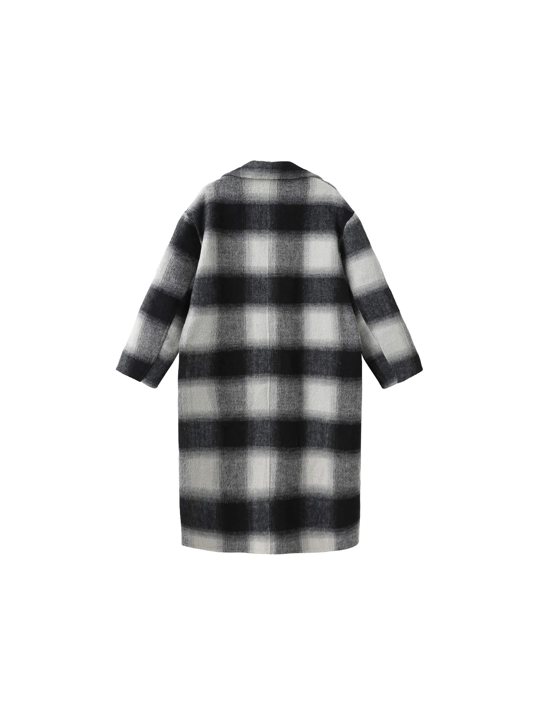 Classic Check Long Wool Coat