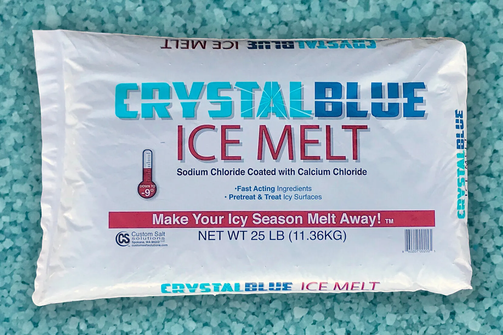 CRYSTAL BLUE ICE MELT 25LB