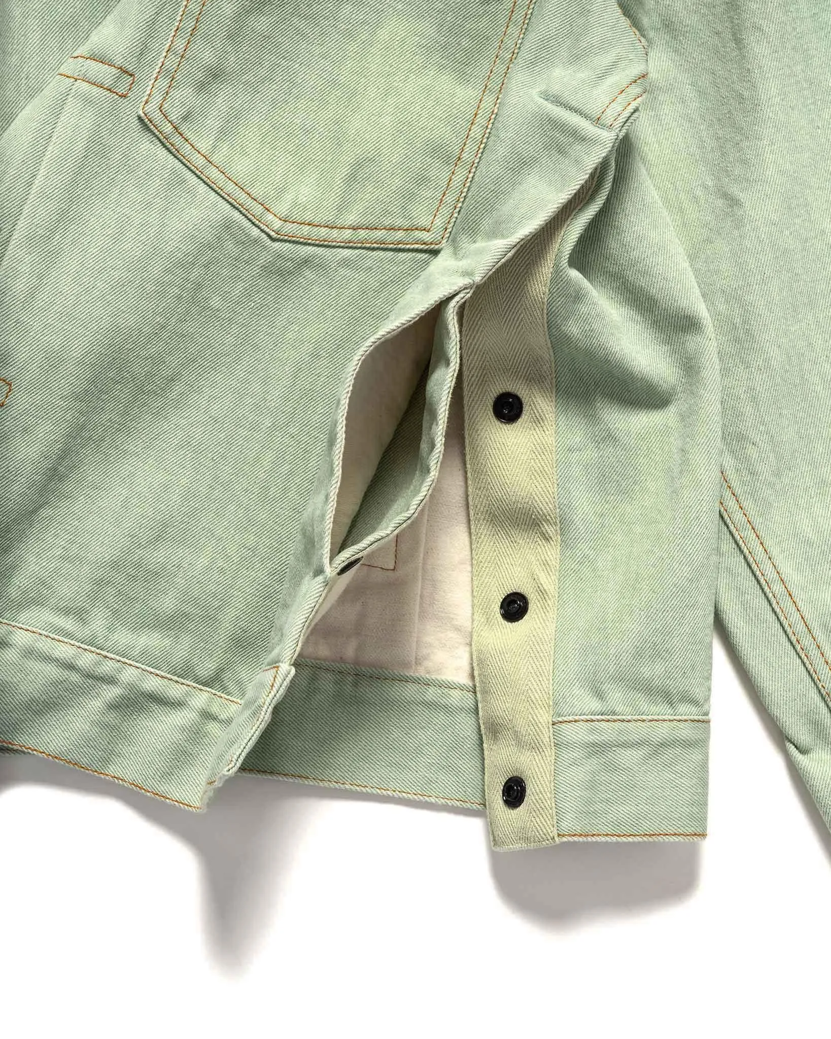 Denim Print Jacket Light Green