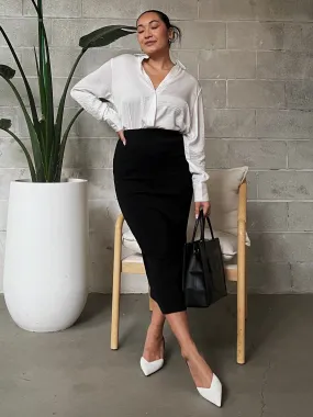 DEX Long Midi Pencil Skirt