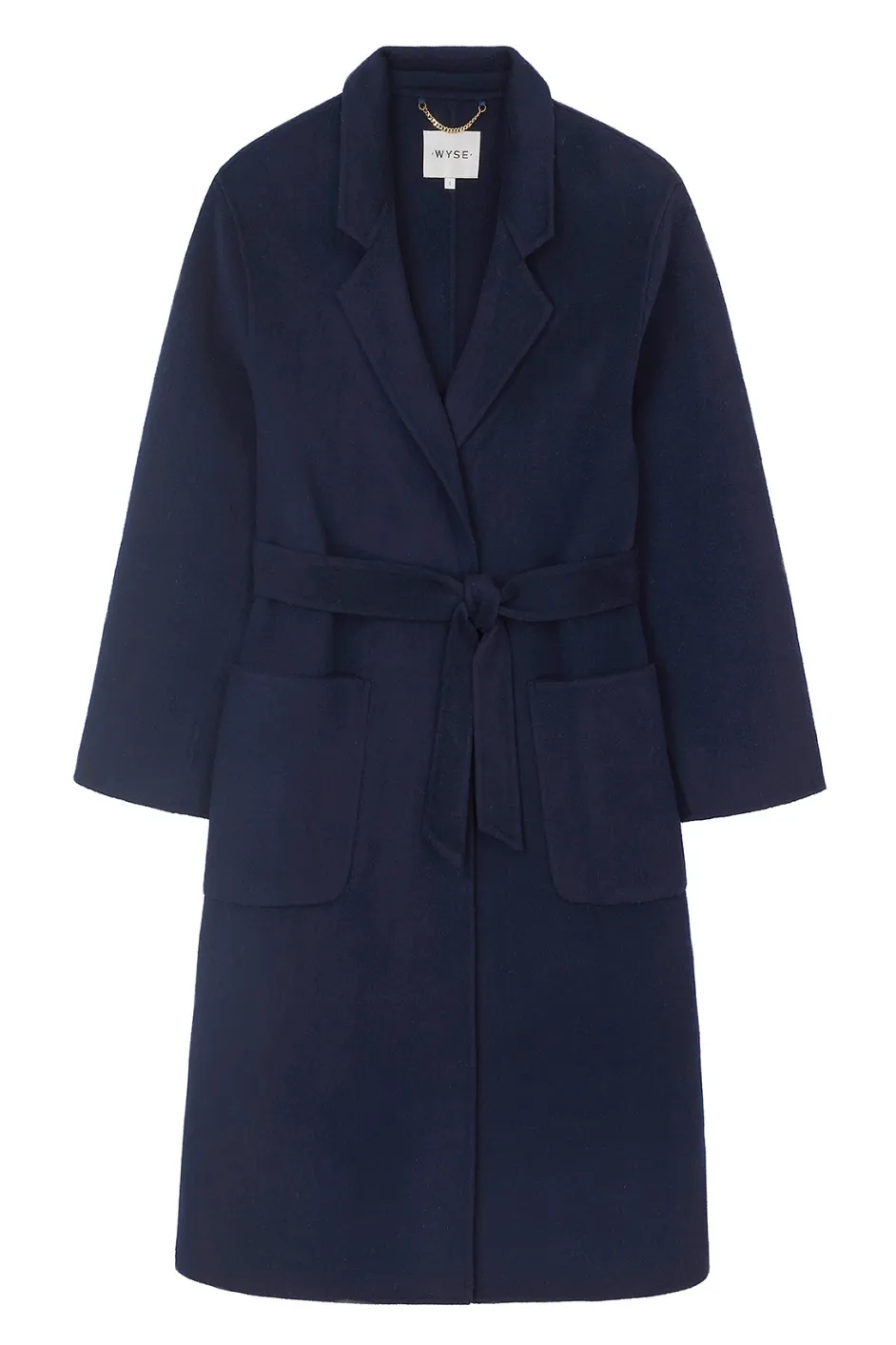 Diane Wool Double Faced Belted Coat - Midnight