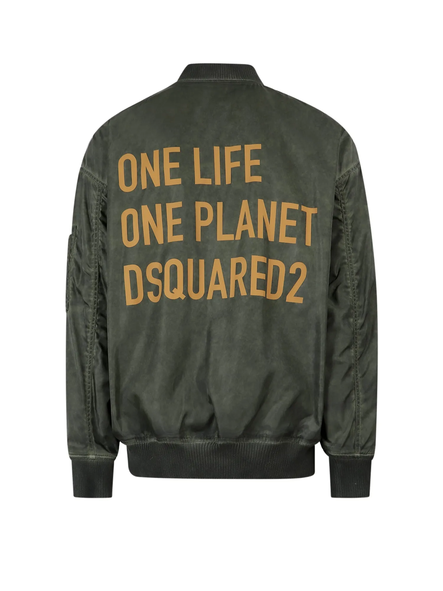 Dsquared2 Logo Printed Zipped Bomber Jacket