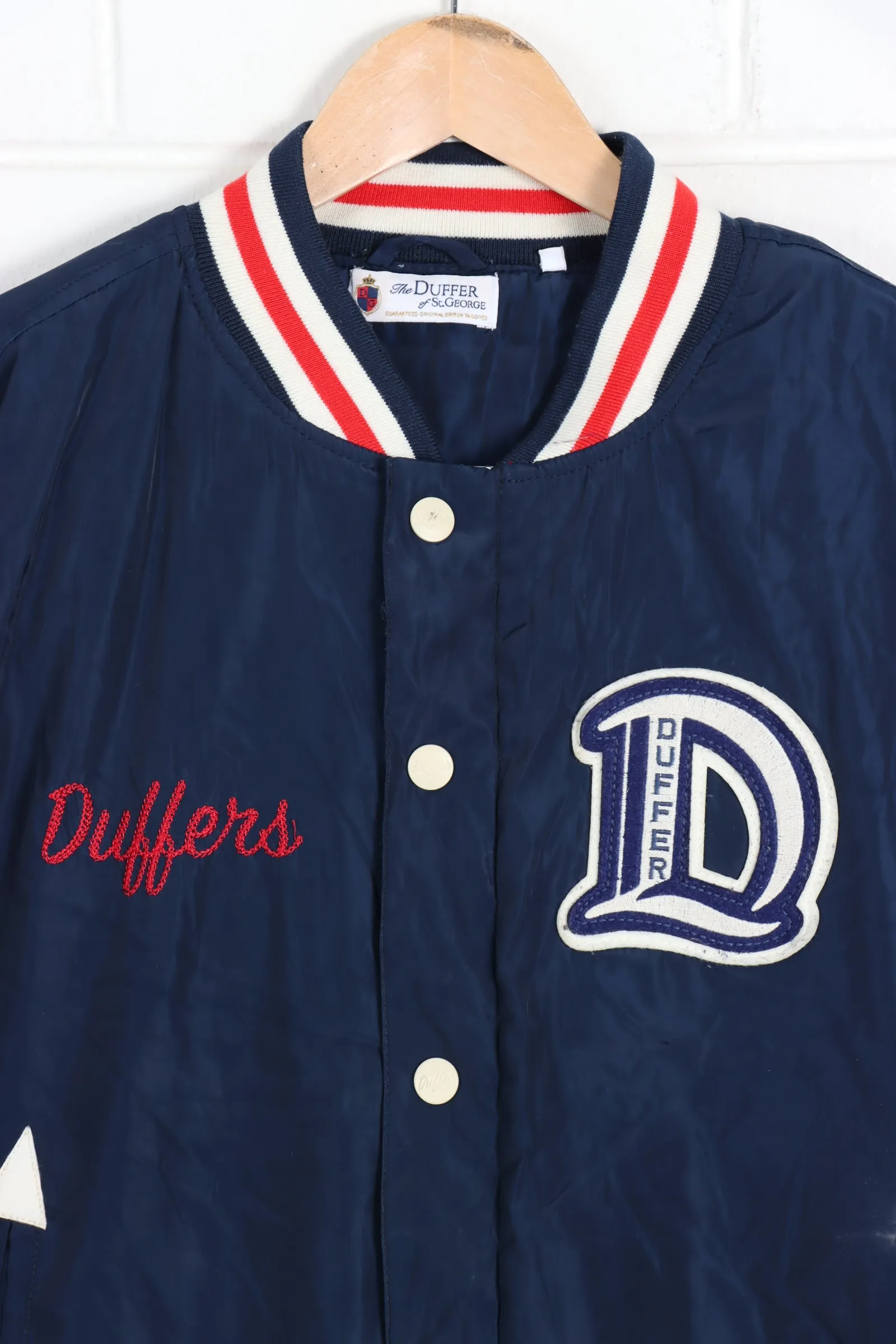 Duffer Sportswear Navy & Red Ringer Bomber Jacket (M)