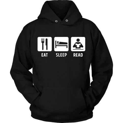 Eat, Sleep, Read Hoodie