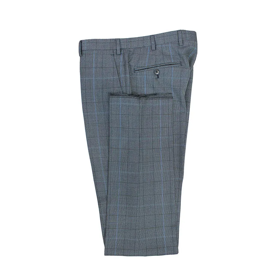 Emporio Armani - M-Line 3 Piece Woven Suit in Blue Check