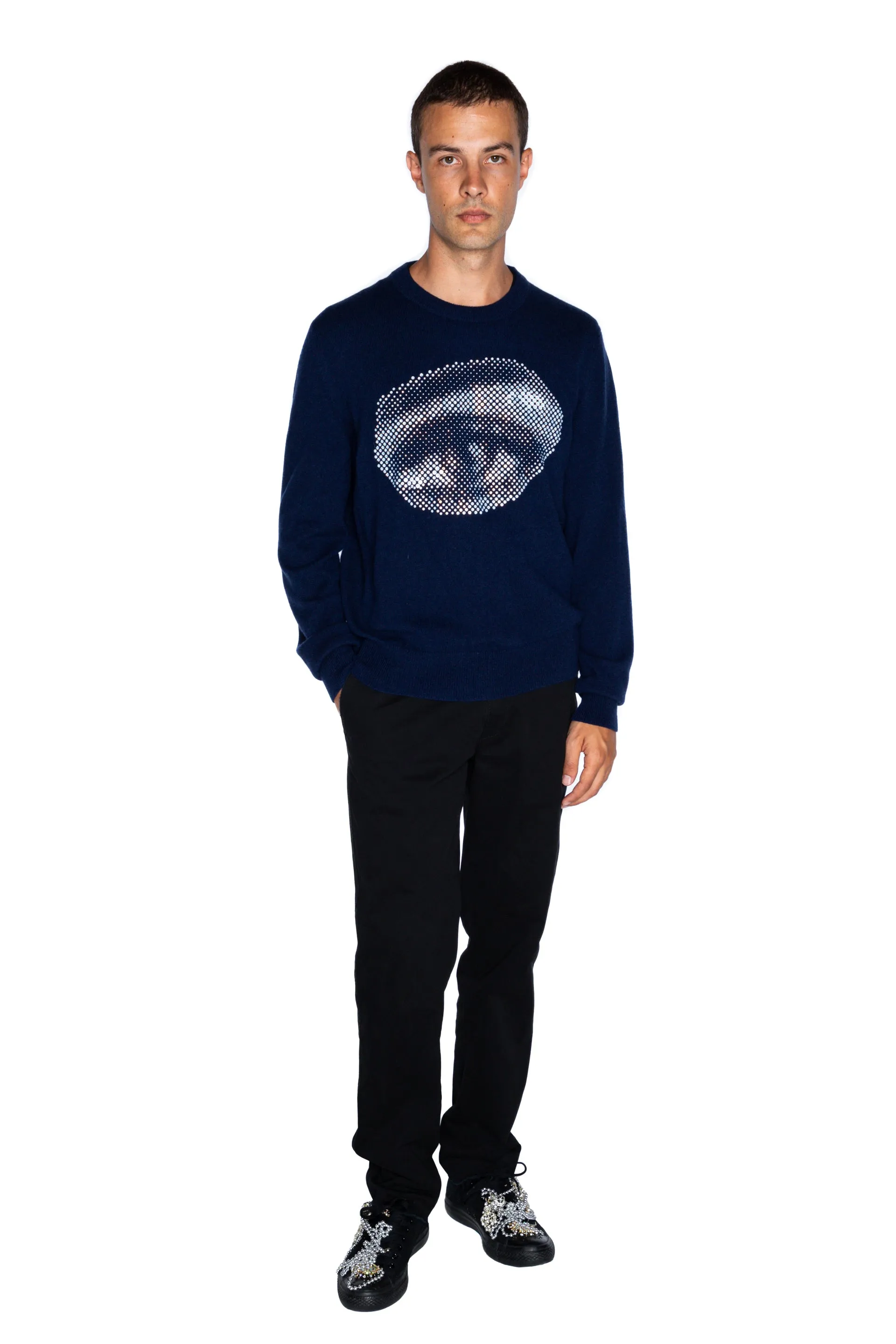 'FIVE SENSES CRYSTAL' PULLOVER SWEATER