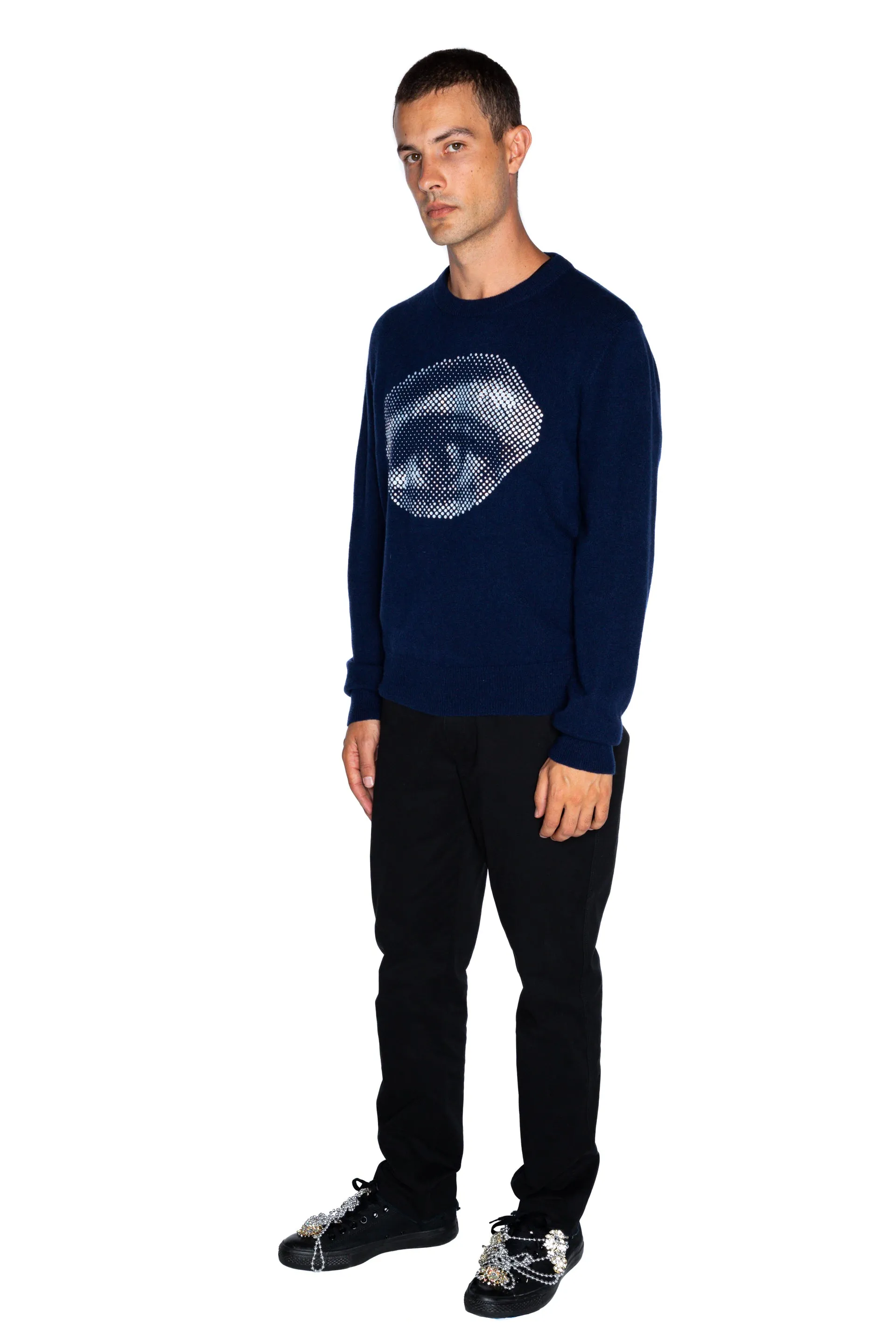 'FIVE SENSES CRYSTAL' PULLOVER SWEATER