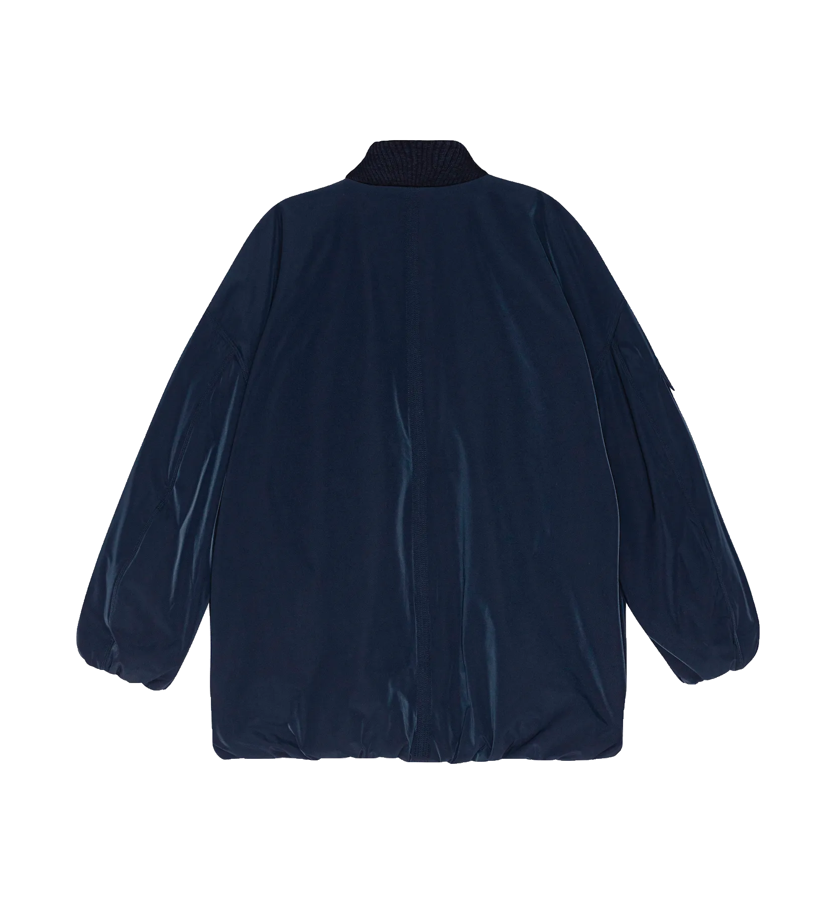 GANNI Dark Blue Oversized Bomber Jacket