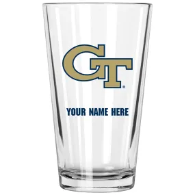 Georgia Tech Yellow Jackets 16oz. Personalized Pint Glass